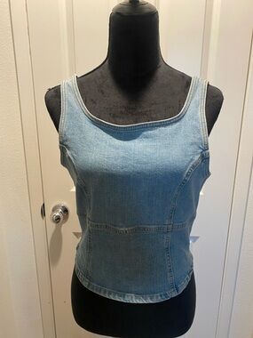 Cotton On Denim Square-Neck Tank Top EUC
